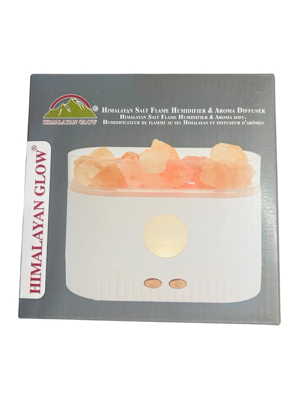 Himalayan Glow White Salt Flame Humidifier & Aroma Diffuser